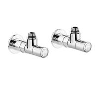 Caleffi VALVOLA + DETENTORE A SQUADRA TERMOSTATIZZABILE CROMO - 1/2"