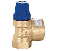 Caleffi Valvola di sicurezza a membrana per acqua potabile, 1/2 x 3/4 pollici, pressione di risposta 4 bar, valvola di sovrapressione, valvola di pressione per acqua calda, valvola di limitazione