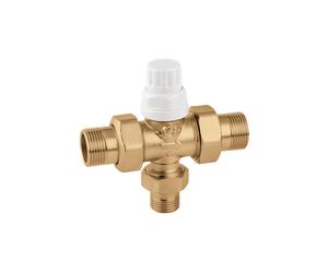 CALEFFI Valvola di Zona A 3 Vie Predisposta per Comando Elettrotermico Attacchi 1/2” a bocchettone in Ottone