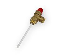 VALVOLA SICUREZZA 3 6 10 BAR COMBINATA TEMPERATURA + PRESSIONE Ø 1/2