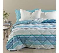 CaleffiTrapunta Atlanta, trapunta singola e matrimoniale, piumone (Blu, Singolo)