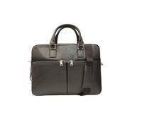 CALEIDOS Cartella Nera con Due Manici e Tracolla in Pelle