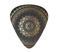Caleidoscopio Mandala plettri per chitarra, set da 12 pezzi: comodo in mano con bordi lisci, tre spessori da abbinare