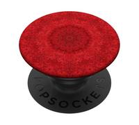 Caleidoscopio Mandala Rosa Cremisi | Arte floreale rossa intricata PopSockets PopGrip Adesivo