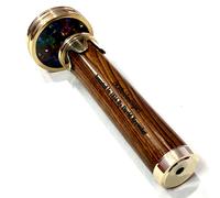 Caleidoscopio nautico vintage in ottone manico in legno stile antico per...