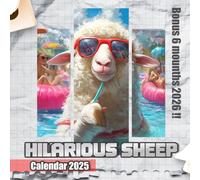 Calendar 2025-2026: 18 Months of The Animal from Jan 2025 to Jun 2026|Hilarious Sheep|Great Gift For Organizing & Planning, US Holidays|Kalender Calendario Calendrier