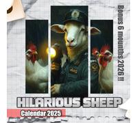 Calendar 2025-2026: 18 Months of The Animal from Jan 2025 to Jun 2026|Hilarious Sheep|Great Gift For Organizing & Planning, US Holidays|Kalender Calendario Calendrier