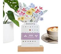 Calendar 2026 - Floral Design January To December Compact, 2026 Monthly Calendar For Bedroom, Traveling, Work, Apartment, Dormitory, Hotel, Classroom, Home Planning And Daily Organization | Decorativo