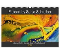 Calendar 2027 · US Version · Abstract World - abstract art in acrylic flow techn