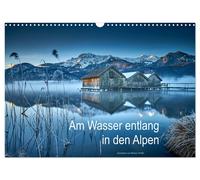 Calendar 2027 · US Version · Along the water in the Alps (Wall Calendar 2027 17"
