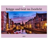 Calendar 2027 · US Version · Bruges and Ghent in twilight (Wall Calendar 2027 12