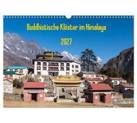 Calendar 2027 · US Version · Buddhist monasteries in the Himalayas (Wall Calenda