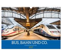 Calendar 2027 · US Version · Bus, train and co. - Fascinating vehicles (Wall Cal