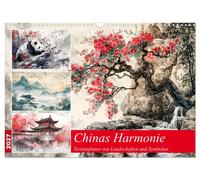Calendar 2027 · US Version · China's harmony - diary with landscapes and symbols