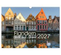 Calendar 2027 · US Version · Flanders - city and beach (Wall Calendar 2027 17" ×
