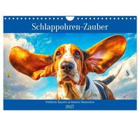 Calendar 2027 · US Version · Floppy-eared magic. Cheerful bassets in colorful mo