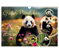 Calendar 2027 · US Version · Giant panda bear (Wall Calendar 2027 12" × 8" lands