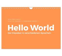 Calendar 2027 · US Version · Hello World - The classic in different languages. (