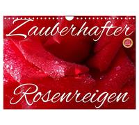 Calendar 2027 · US Version · Magic round of roses (Wall Calendar 2027 12" × 8" l