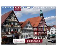 Calendar 2027 · US Version · On the road in Backnang (Wall Calendar 2027 12" × 8