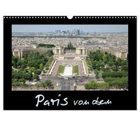 Calendar 2027 · US Version · Paris from above (Wall Calendar 2027 17" × 12" land