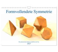 Calendar 2027 · US Version · Perfect symmetry - The platonic bodies modeled with