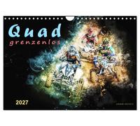 Calendar 2027 · US Version · Quad limitless (Wall Calendar 2027 12" × 8" landsca