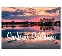 Calendar 2027 · US Version · Saxony's castles (Wall Calendar 2027 17" × 12" land