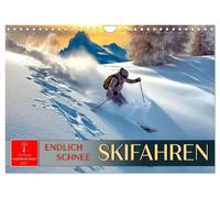 Calendar 2027 · US Version · Skiing - snow at last (Wall Calendar 2027 12" × 8"