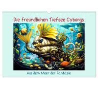 Calendar 2027 · US Version · The friendly Tiesee cyborgs (Wall Calendar 2027 17"