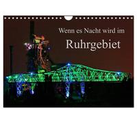 Calendar 2027 · US Version · When night falls in the Ruhr (Wall Calendar 2027 12