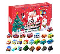Calendar Advent - 24 Days Christmas Advent With Truck Toys | Educational Toys For Kids Boys Girls Son Children Playroom Daycare Classroom Home Holiday Family Hobby Festival