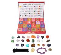 Calendar Advent Crystal | 24 Days Christmas | Natural Crystal Advent Countdown Calendar,for Adults Teachers Classroom Family Bonding School Events Meditation Spirituality Seekers Collectors