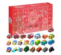 Calendar Advent, Educational Toys For Kids, 24 Days Christmas Advent With Truck Toys, Boys Girls Son Children Playroom Daycare Classroom Home Holiday Family Hobby Festival