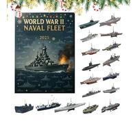 Calendar Christmas Countdown - 6.3x1.18 Inches Flat Acrylic Ornament,2025 Countdown Calendar | Naval Fleet Theme Ornament For Men Women Girls Youth Teens Wife Husband Son Daughter Family