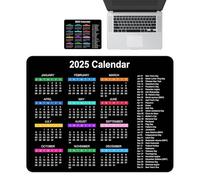 Calendar Mice Pad 2025 - Mat, Anti-Slip Pad | Durable with Stitched Border for Office Laptop Use, 9.8 X 7.8 inch Desk Tool with Calendar Layout, Workstation Accessory for Daily Planning