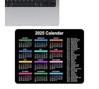 Calendar Mouse Pad 2025 - Non Slip Rubber Base Mat, Stitched Edge Computer, Smooth Tracking Pad For Laptop, Office Accessory, Durable Workstation Mat | 9.8 X 7.8 Inch