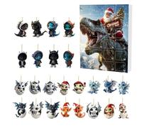 Calendar Ornament - 2D Acrylic Oriental Animal Countdown Dragon Tree Decor