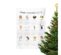 Calendar Towels 2025 - Cloth Calendars 2025 with Dowel | 2025 Calendar Towel | Kitchen Calendar 2025 | Linen Calendar Towels 2025 | Tapestry Fabric Calendar Towel for Wall | 12 Month Year Planners