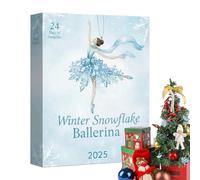 Calendari 'Avvento Ballerina - Acrilico | Calendario Per Il Conto Alla Rovescia Di Natale Invernale Con 24 Ornamenti | Avvento Di Balletto Per Creare Magiche Esposizioni Natalizie E Una