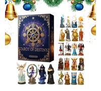 Calendari 'Avvento Con Orso 2025-10,24x7,09x1,18 Pollici, Calendario Con Conto Alla Rovescia Con Pendenti Con Orso In Acrilico 2D | Decorazioni Natalizie A Tema Tarocchi Per Adulti, Bambini, Uom