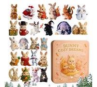Calendari 'Avvento Coniglio 2025-24 Giorni, Ornamento Coniglio Acrilico 2D, Calendari 'Avvento Coniglioo | Calendario Per Il Conto Alla Rovescia Di Natale