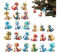 Calendari 'avvento Drago Di Natale - Calendari 'Avvento Per Il Natale Con Ornamenti In Miniatura Di Dinosauri | Calendario 'avvento 24 Giorni Con Ornamento Dinosauro