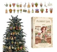 Calendari 'Avvento Fioriti | Decorazione Floreale 2D | Conto Alla Rovescia Natalizio Con Fiori | Per Aule, Uffici, Scrivania, Parete, Albero - Bambini, Ragazzi, Adulti, Famiglia