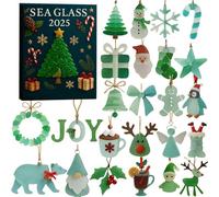 Calendari 'Avvento In Marino 2025, Calendario Per Il Conto Alla Rovescia Di 24 Giorni Di Natale Con Pendenti In Acrilico 2D Sospesi Per La Decorazione Della Parete Della Porta Di Casa