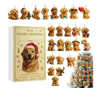 Calendari 'Avvento per cani 2026, set di ornamenti in acrilico da 24 | 24 diversi ornamenti per cani in acrilico 2D, per ogni giorno dal 1° dicembre alla vigilia di Natale