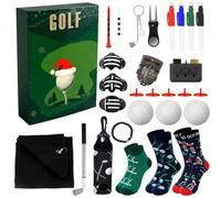 Calendari D-ell'Avvento Golf 2025 Per Men, Calendario Natalizio Di 24 Giorni Con A-ccessori Da Golf, Tra Cui Palline Da Golfs, Tee E Marcatori, Regalo Di Natale A Sorpres-a Per Papà,Marito O Fidanzato