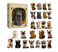Calendari d-ell'Avvento Per Gatti 2025 - Calendario d-ell'Avvento Di 24 Giorni Con Ciondolo A Forma Di Gatto, Decorazioni Per L'albero Di Natale, Perfetti Calendaridell'Avvento Per Amanti Dei Gatti