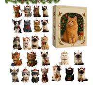 Calendari d-ell'Avvento Per Gatti 2025 - Calendario d-ell'Avvento Di 24 Giorni Con Ciondolo A Forma Di Gatto, Decorazioni Per L'albero Di Natale, Perfetti Calendaridell'Avvento Per Amanti Dei Gatti