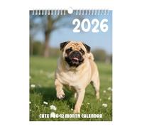 Calendari Da Parete 2026 - Blocco Orari A Tema Cane Di Carta 21x28 Cm | Organizzatore Di Pianificazione Mensile Artistica | Famiglia Bambini Insegnanti Scuola Aula Ufficio Decorazioni Per La Casa